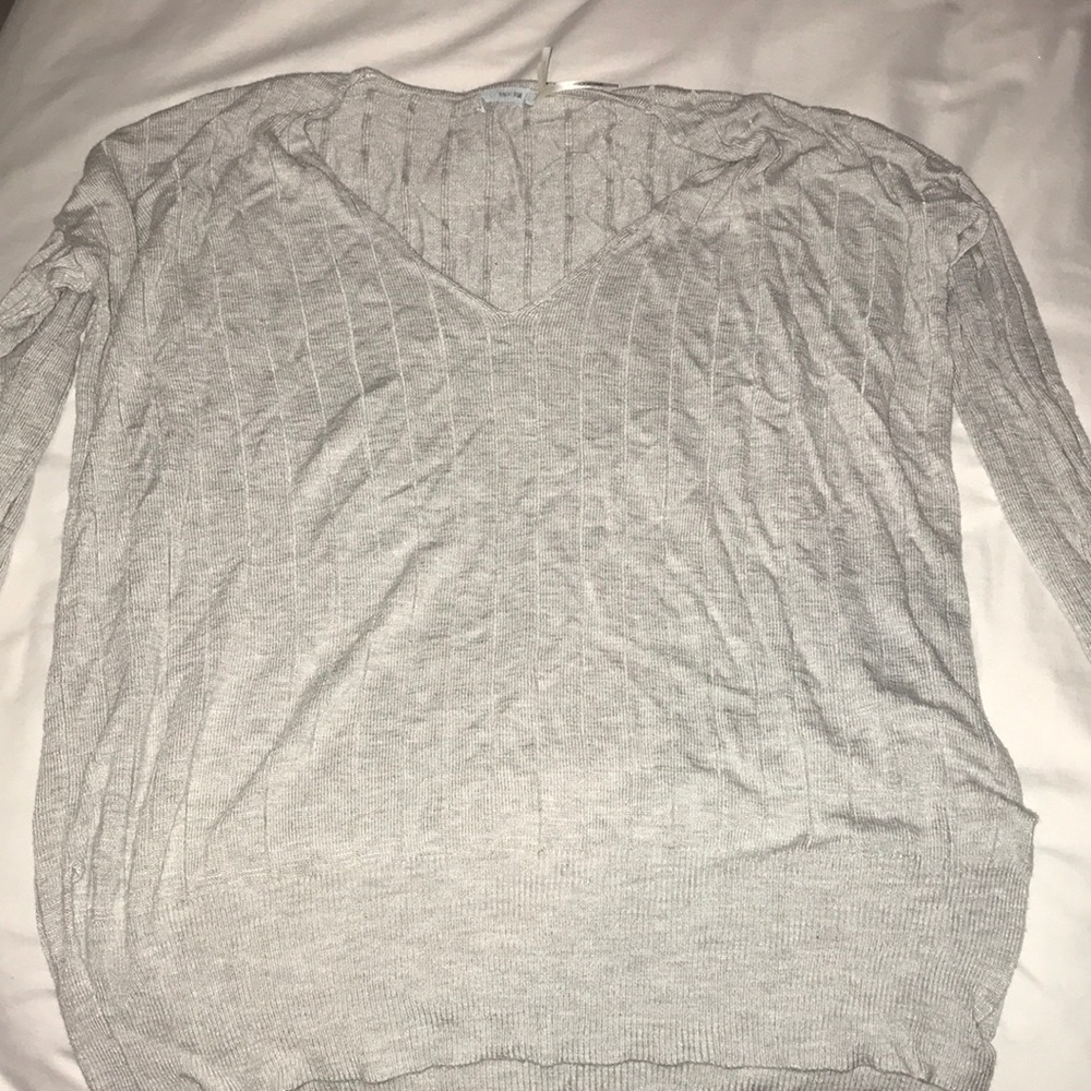 gray sweater